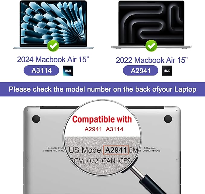 360° Privacy Screen Protector for MacBook Air 15 inch (2023-2025, M2, M3, M4), Privacy Screen Filter Compatible with MacBook Air 15.3 inch, Anti-Spy/Anti Fingerprint/Anti Blue Light/Anti Glare