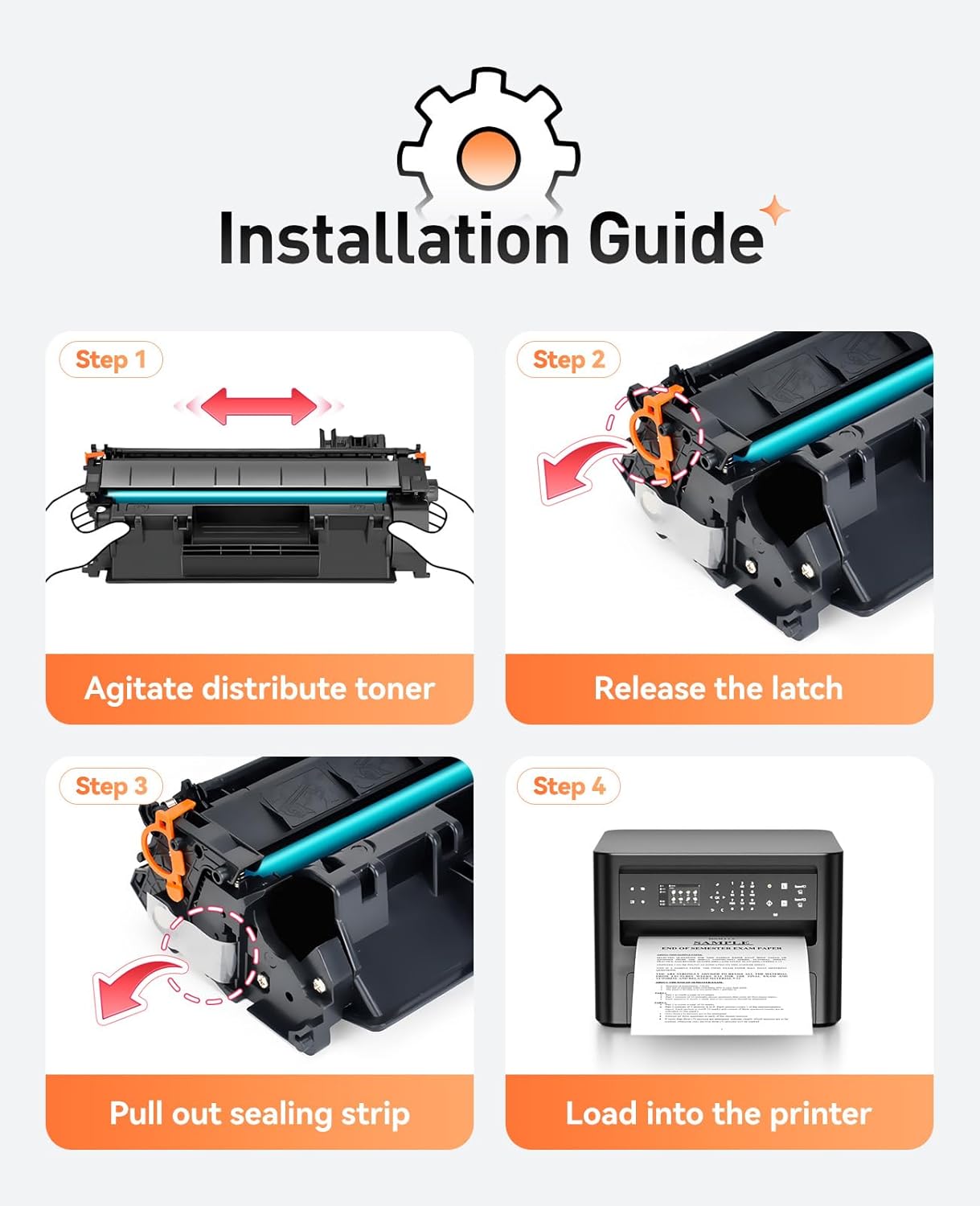05A Black Toner Cartridge 2-Pack with Chip High Yield Replacement for HP 05A CE505A Cartridges Compatible with HP Laserjet P2035 P2035n P2055d P2055dn P2055x P2030 P2050 Series Printer Ink All-in-One