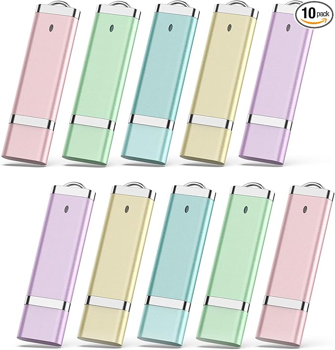 KEXIN 10 Pack 32GB Flash Drive USB Drive Thumb Drive 32 GB USB Flash Drive Jump Drive 32G Flash Drives Photo Memory Stick Pen Drive Zip Drive Coloful