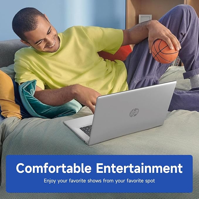 HP 17.3" Touchscreen Laptop, 8-Cores Intel Core i3-N305, 8GB RAM, 128GB eMMC + 512GB SSD, Numeric Keypad, Webcam, HDMI, Wi-Fi 6, Windows 11 Home, Silver