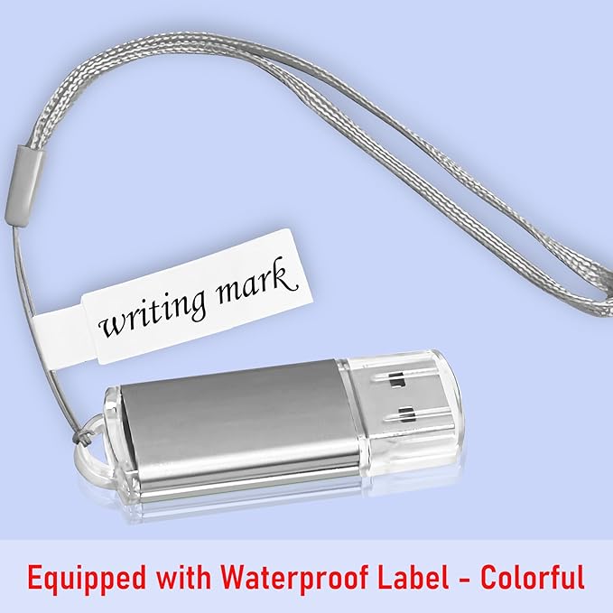 USB Thumb Drive 1GB Flash Drives 20 Pack, Nicepicten Memorias USB 2.0 Memory Stick Fat Flash Zip Drive 1 GB Jump Drives Multipack Pendrive with Landards and Lables (Sliver 1GB, 20 Pieces)