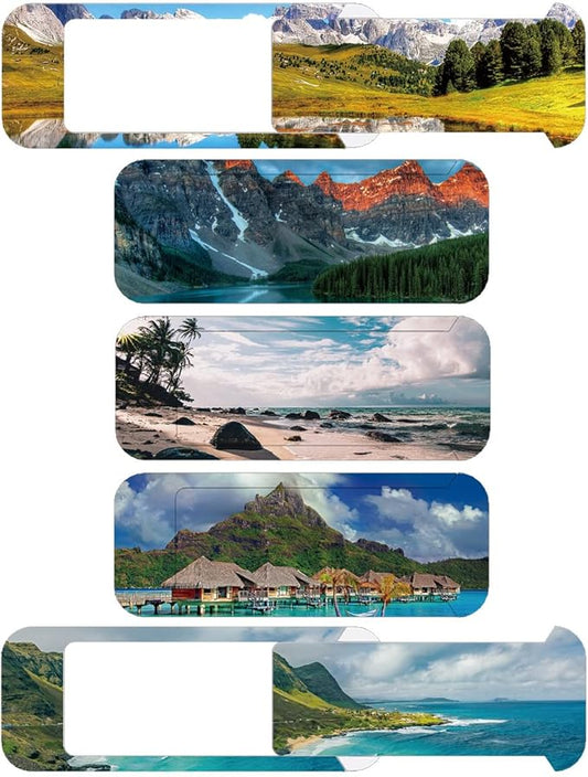 Laptop Camera Cover Slide,Protective Cover for Laptop, Desktop, PC,MacBook Pro, MacBook Air, iPad, iMac, Tablet,Protecting Privacy Security (Scenery)