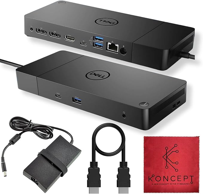 WD19 Dell Docking Station USB C - Dual Monitor with 180W & HDMI Cable, Dual DisplayPort Dock - Laptop Docking Station (Renewed)