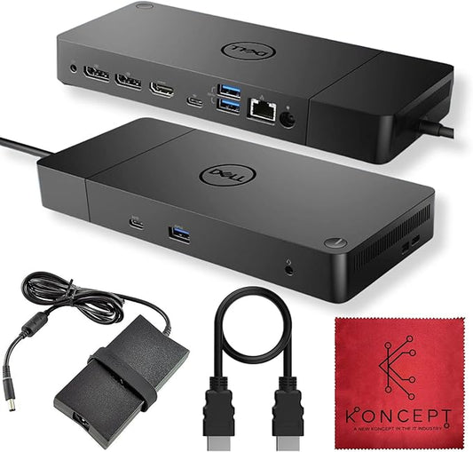 WD19 Dell Docking Station USB C - Dual Monitor with 180W & HDMI Cable, Dual DisplayPort Dock - Laptop Docking Station (Renewed)