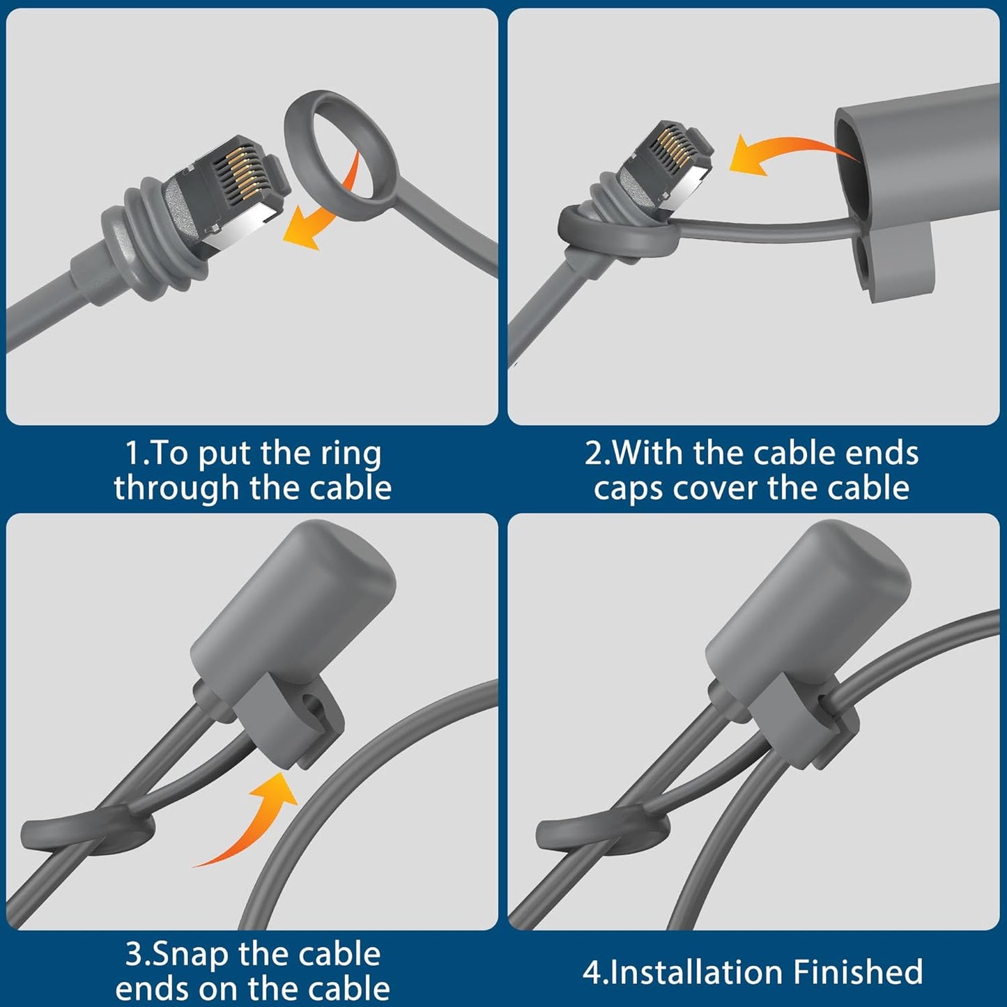 for Starlink Gen 3 Cable Ends Silicone Caps,Protective Plug for Starlink V3 Cable Port,Dustproof Waterproof Plug Caps Cover Accessories Compatible with Starlink Gen3, Set of 3