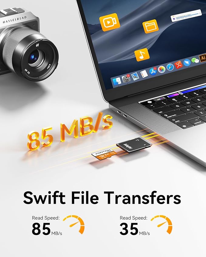 KOOTION Micro SD Card 64GB UHS-I microSDXC Flash Memory Card with Adapter, C10, U3, A1, V30, 4K UHD TF Card