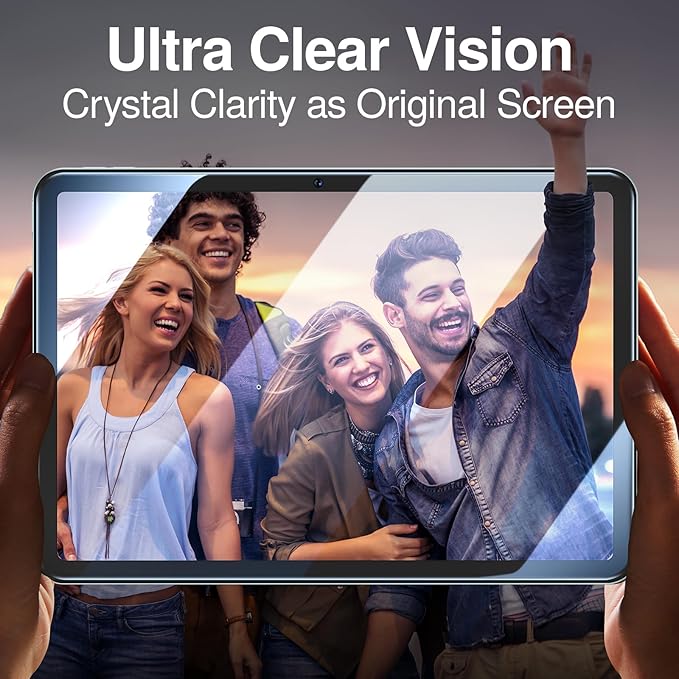 SMARTDEVIL Screen Protector for iPad Air 11 inch M3/M2 (7th/6th Generation, 2025/2024) with Easy Installation Frame, 9H Clear Tempered Glass Film, Anti-Shatter, 2 Pack