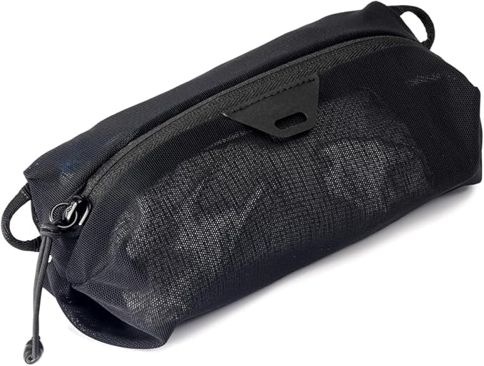 Peak Design Ultralight Mesh Packing Cube, Black, Stretchy Mesh Luggage Cube with Strap Attachment Points and Luggage Pass Throughs, Zipper Opening, Travel Organizer for Men and Women, Size XXS