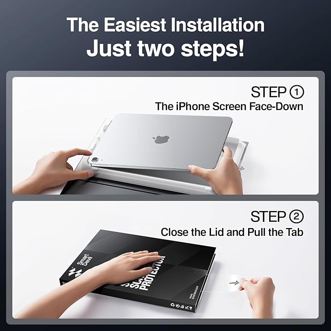 SMARTDEVIL Screen Protector for iPad 11th/10th Generation (11 inch/10.9, 2025/2022) with Easy Installation Frame, 9H Clear Tempered Glass Film, Anti-Shatter, 2 Pack