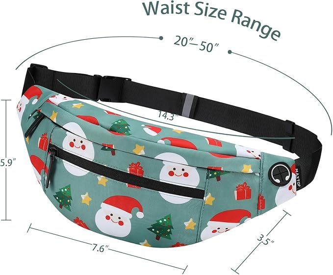 MAXTOP Large Crossbody Fanny Pack with 4-Zipper Pockets,Gifts for Enjoy Sports Festival Workout Traveling Running Casual Hands-Free Wallets Waist Pack Phone Bag Carrying All Phones