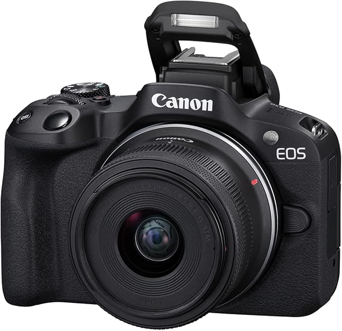 Canon EOS R50 Mirrorless Camera with RF-S18-45mm F4.5-6.3 is STM & RF-S55-210mm F5-7.1 is STM Lenses, 24.2 Megapixel CMOS (APS-C) Sensor, 4K Video, Content Creator Vlogging Camera, RF Mount, Black