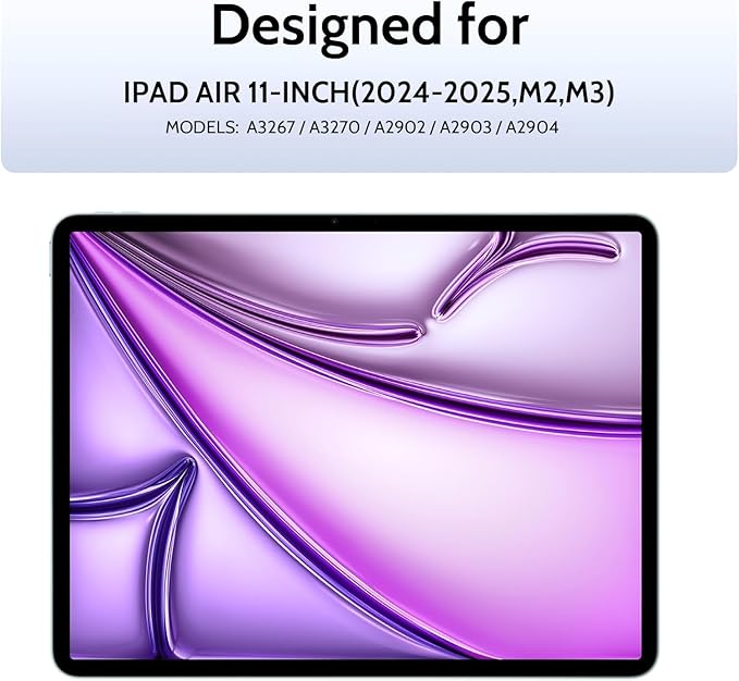 2 Pack Magnetic Paperfilm for iPad Air 11 Inch 2024/2025 (M2/M3, 6th/7th Gen), Feel Like Writing Drawing On Paper, Matte Removable Anti Glare Fingerprint Screen Protector Blue Light Filter