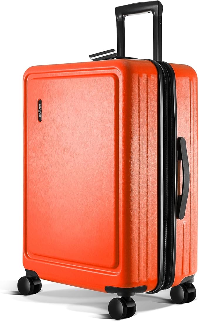24 Inch Luggage with Spinner Wheels, Hard Shell Suitcase with TSA Locks for Luggage, Travel Large Suitcase, Expandable Hard Shell Suitcases, Orange