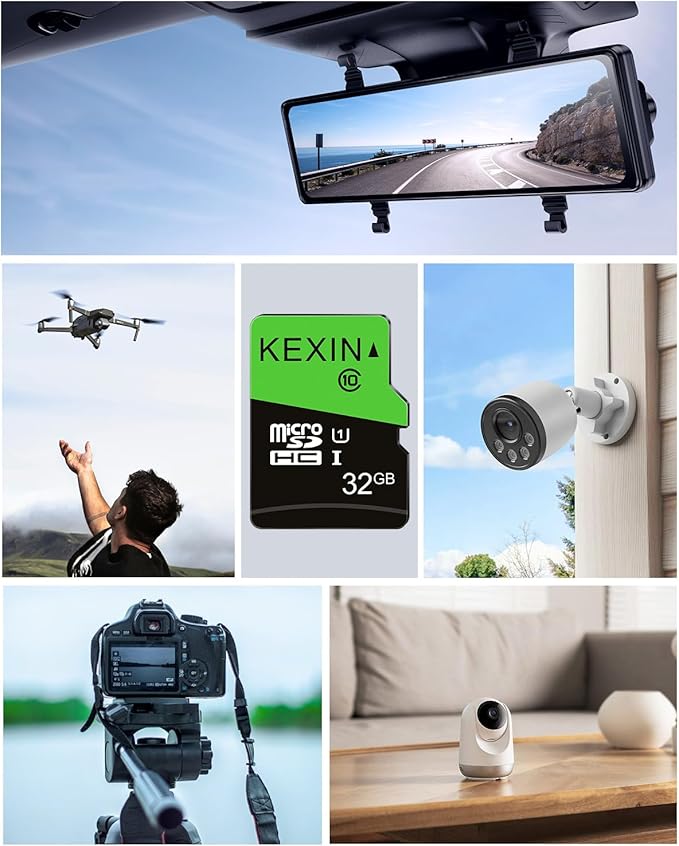 KEXIN 32GB Micro SD Card 10 Pack 32 GB Class 10 Ultra Micro SDHC UHS-I Bulk Memory Card C10, U1, 10 Pack Bulk Micro SD Card