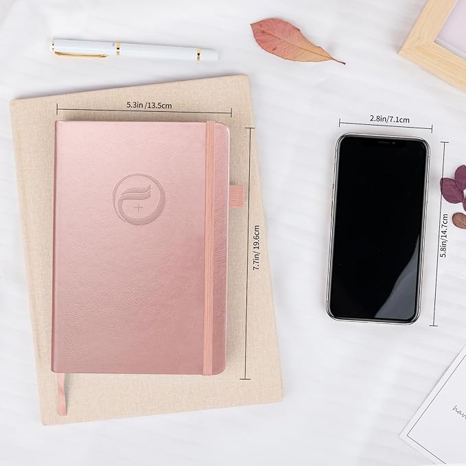 Password Book with Alphabetical Tabs, Password Keeper Book for Seniors, Hardcover Password Notebook for Individual & Colorful Tabs, Password Organizer for Website Logins, 5.3" x 7.7", Rose Gold