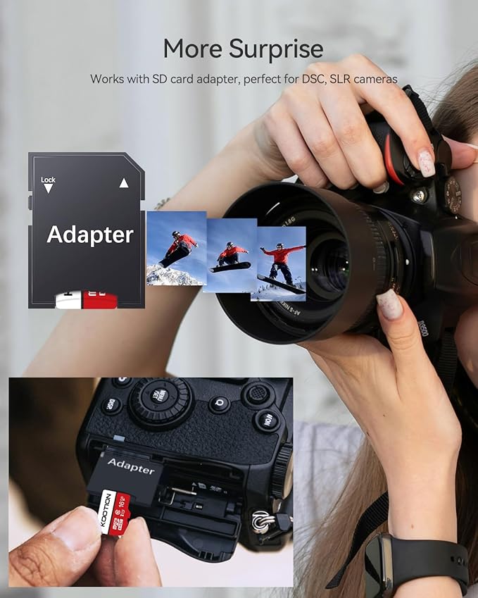 KOOTION 16 GB Micro SD Cards 5-Pack, Class 10 MicroSDHC Flash Memory Card, U1, C10, TF Card with Adapter