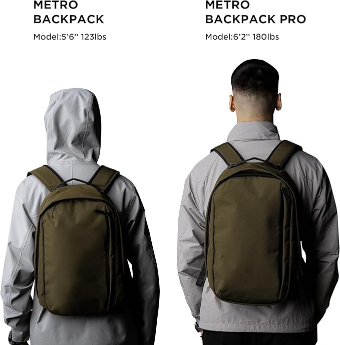 ALPAKA Metro Backpack Pro for Men - Fits 15.6" Laptop Business Travel Backpack with YKK Zippers, MOD Key Leash,Axoflux 600D (Army Green)