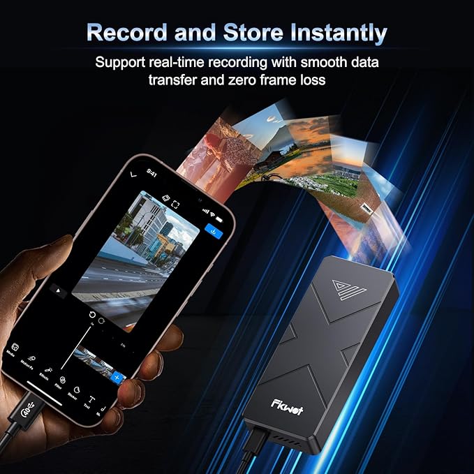 1TB External SSD, USB4 40Gbps Portable SSD 2TB with Cooling Fan, Up to 3700MB/s, External Solid State Drives Compatible with Mac mini, iPhone 15/16 Series, Tablets, MacBook, iPad, iMac, etc(FP110)