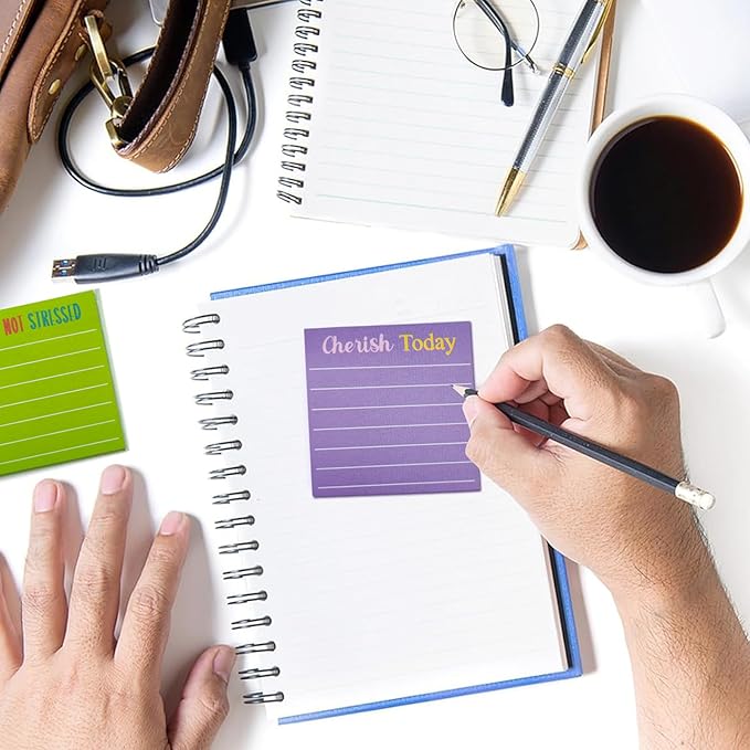 24 Pack 720 Sheets Bible Verses Sticky Notes Post It Inspirational Scripture Quotes,3 x 3 Inch Christian Motivational Positive Memo Pads Mini Notepads with Lines,Religious Office & School Supplies