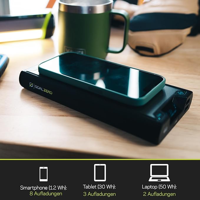 Goal Zero Sherpa 100PD Wireless Portable Power Bank 100W USB-C Power Delivery 25600mAh (4th Generation)