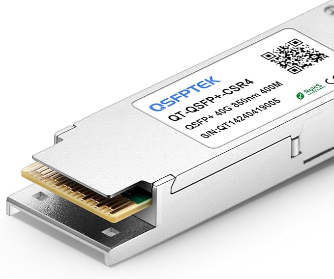 QSFPTEK 40GBASE-CSR4 Optical Transceiver QSFP+ 850nm 400m DOM MTP/MPO MMF Module for Cisco QSFP-40G-CSR4-2Pack