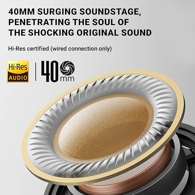 Edifier V80 Hybrid Active Noise Cancelling Headphones, True Wireless Over Ear Bluetooth Headset with 45H Playtime Hi-Res Audio Fast Charging Multipoint Connection for Travel Home Office - Ivory