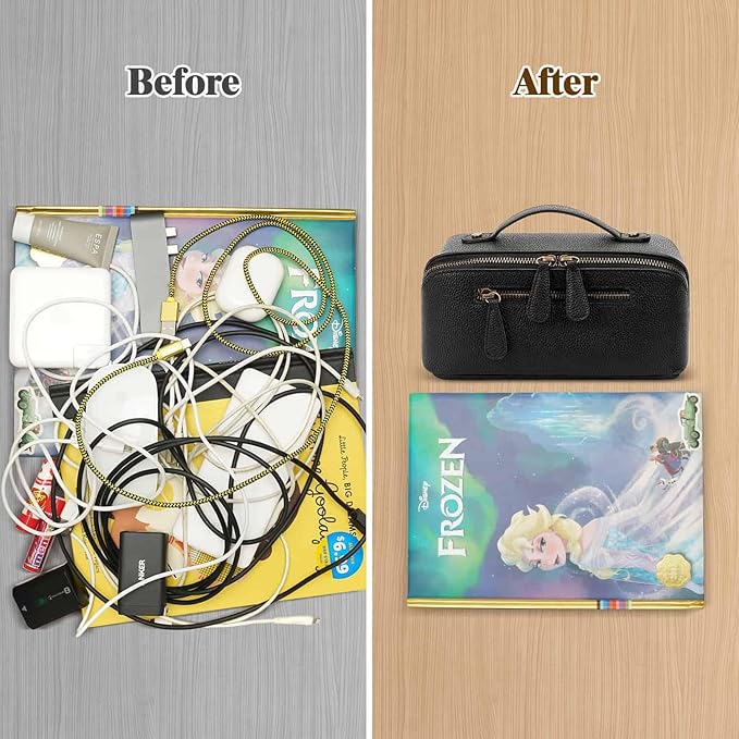 Camera Sling Bag, Waterproof PU Leather Crossbody Camera Bag for DSLR/SLR/Mirrorless, Small Shockproof Case with Removable Dividers for Photographers (Black Tech Pouch 2L)