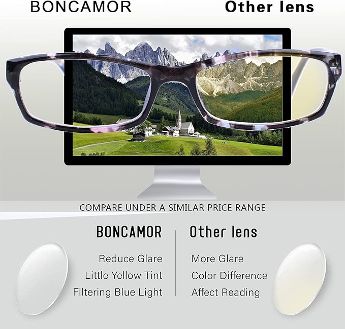 VIDEBLA 5 Pack Computer Reading Glasses Men and Women Anti Eyestrain Blue Light Blocking Glasses for Reading (5 Clear, 1.25)