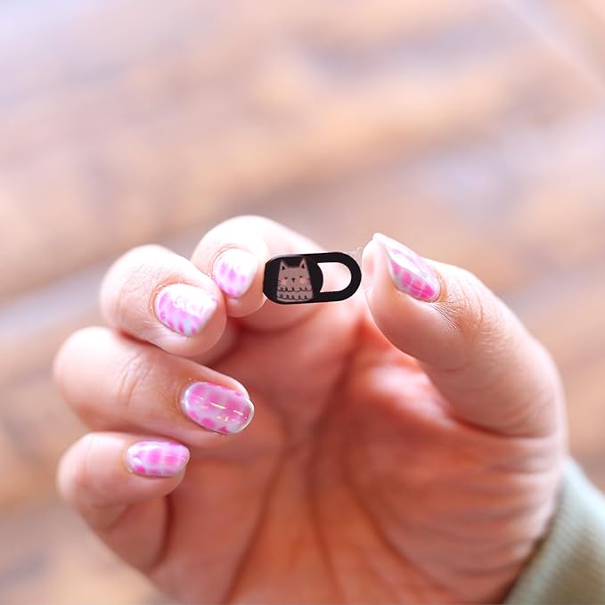 MESMOS Webcam Cover Slide, Cat Lovers Gifts for Women, Cat Lover Themed Thing, Mom Gifts for Women, Laptop Camera Cover Slide Cute (Small)