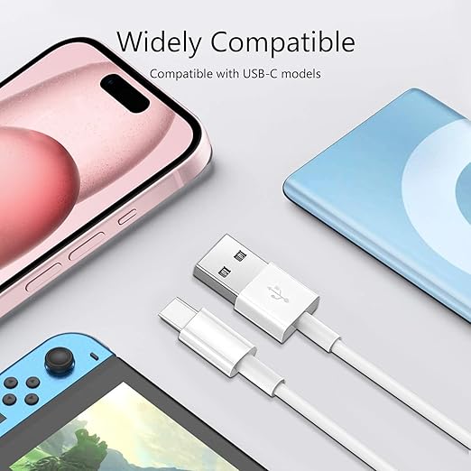 2 Pack 10ft Long USB A to USB C Cable for Airpods 4 Pro 2nd, iPhone 16e 17 Air 16 15/16 15 Pro Max 15 Plus Car Carplay Data Cord, iPad USB C Cables 10th Mini 6th Gen,MacBook,Samsung Charger Charging