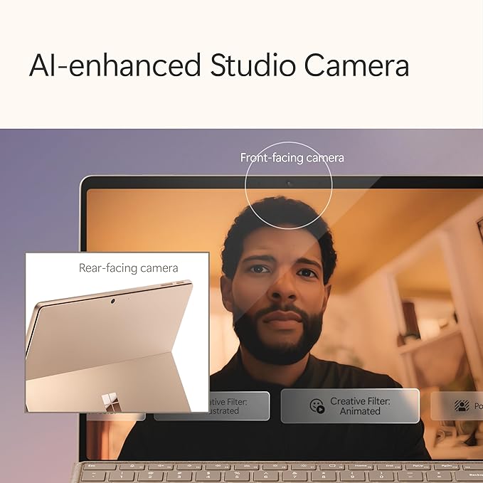 Microsoft Surface Pro 2-in-1 Laptop/Tablet (2024), Windows 11 Copilot+ PC, 13" Touchscreen Display, Snapdragon X Plus (10 Core), 16GB RAM, 512GB Storage, Dune