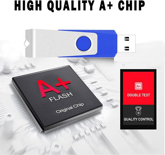 EASTBULL 100 Pack of Flash Drives 8GB, Bulk USB 2.0 Flash Drives Pack USB Drives Bulk Thumb Drives in Bulk with 100 Strings and Labels (8 GB)