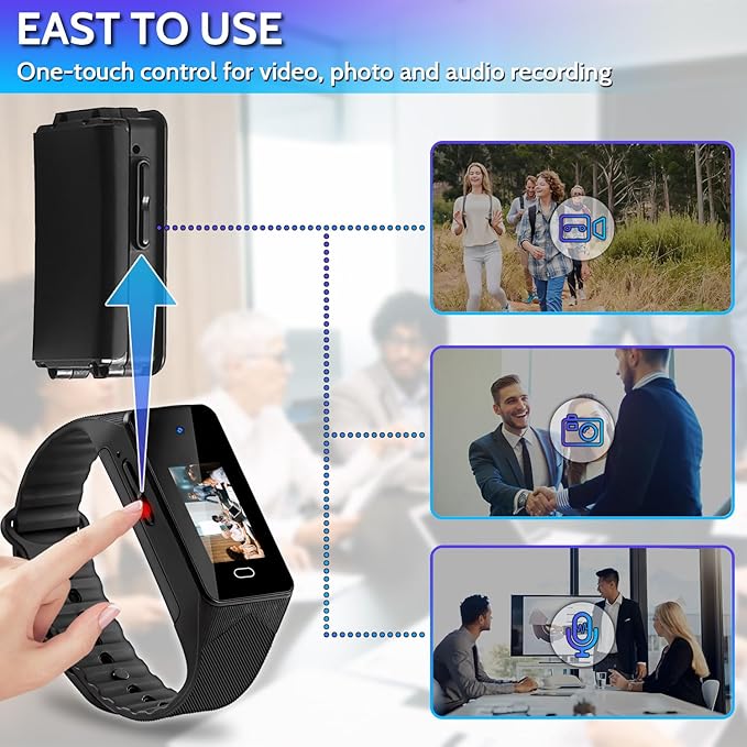 1080P Mini Body Camera with Playback,64GB Mini Video Cam for Recording & Photo, Small Nanny Camera for Home Office Outdoor