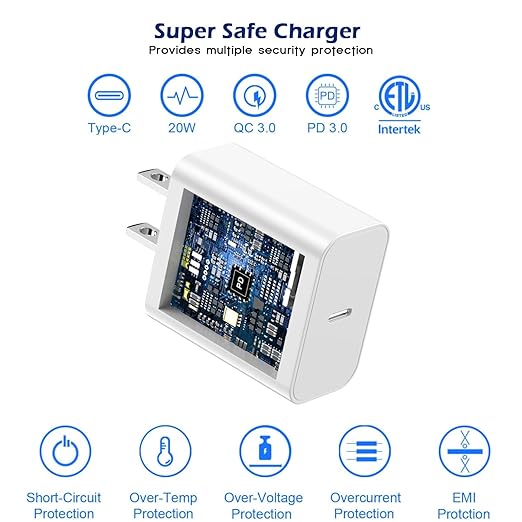 10FT iPhone 16 Charger Fast Charging,Apple Fast Charger 2Pack USB C Charger Block PD Type C Wall Adapter with 10Foot USB C to USB C Braid Woven Cable Charging for iPhone 16/16 Pro/16 Pro Max/15/iPad