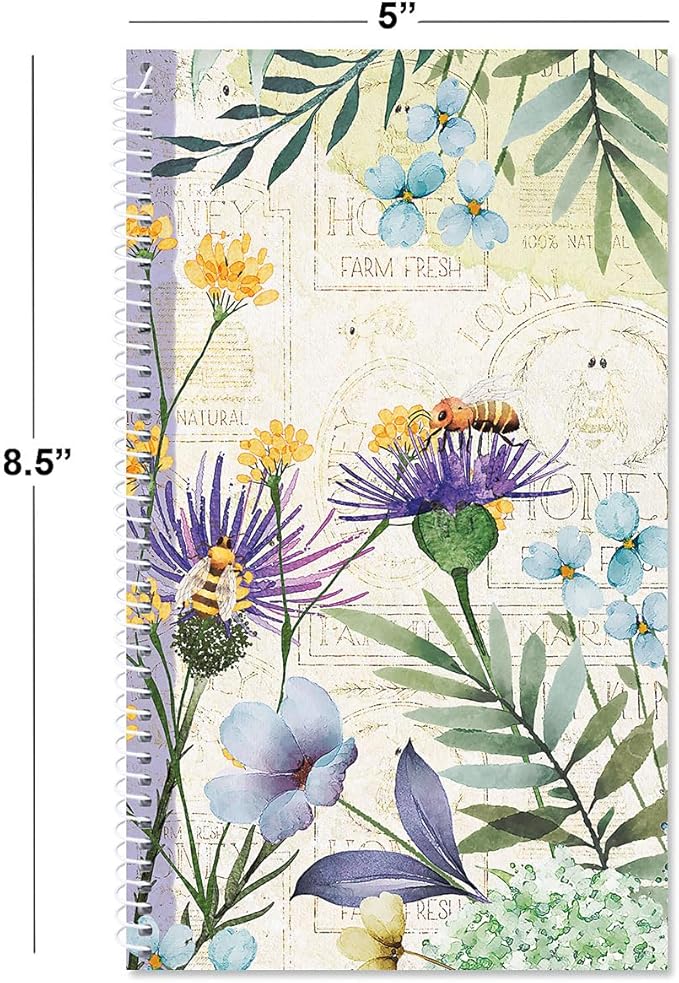 Current Wildflower Sanctuary Password & PIN Keeper Book, 94 Pages, 5” x 8.5” Size Spiral Bound, Soft Cover Internet Organizer for Offline Website, Login, & Username Storage