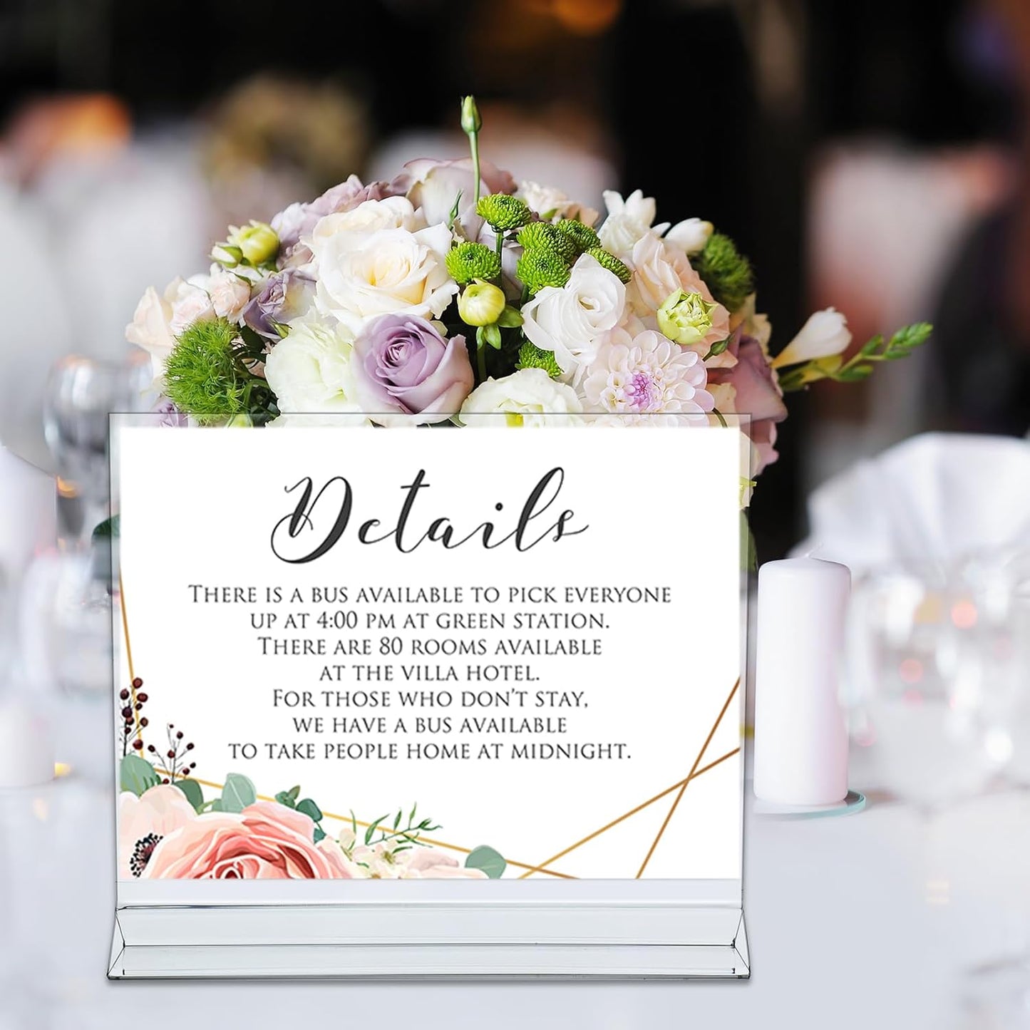 Yulejo 24 Pack Acrylic Sign Holder, Plastic Clear Table Display Holder Double Sided Menu Display Stands T Shaped Card Picture Frames for Office, Weddings, Meetings, Hotels (11 x 8.5 Inches)