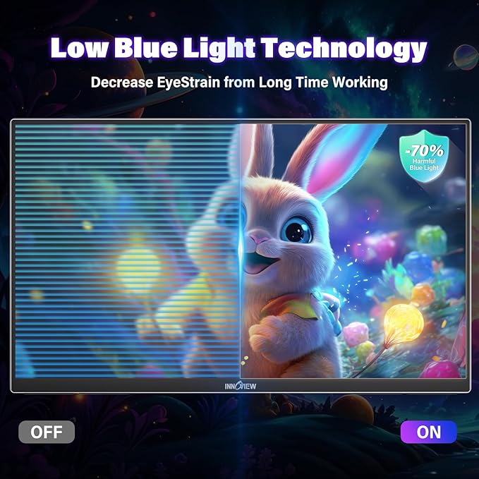 InnoView 23.8 Inch 2K 100Hz Large Portable Monitor ∆E<2 100% sRGB Fast IPS Portable Gaming Monitor QHD w/180° Adjustable Stand USB-C HDMI Laptop Monitor for PS5/4 Desktop MacBook Switch Xbox 2560X1440