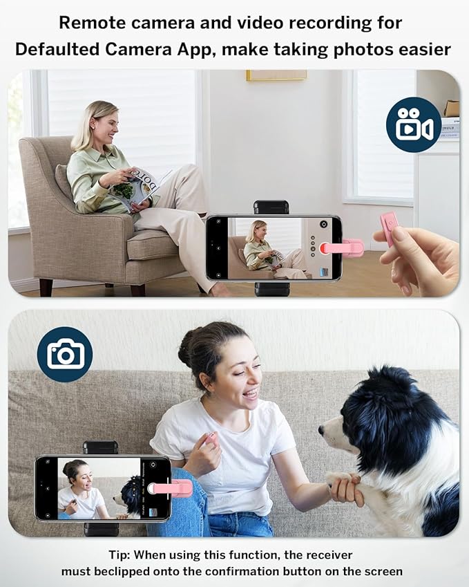 [Case-Friendly] Remote Control Page Turner Ring for Kindle Paperwhite Oasis Scribe Kobo eReaders, Camera Camcorder Remote Controls, Page Turner Clicker for iPhone ipad Tablets with Storage Bag