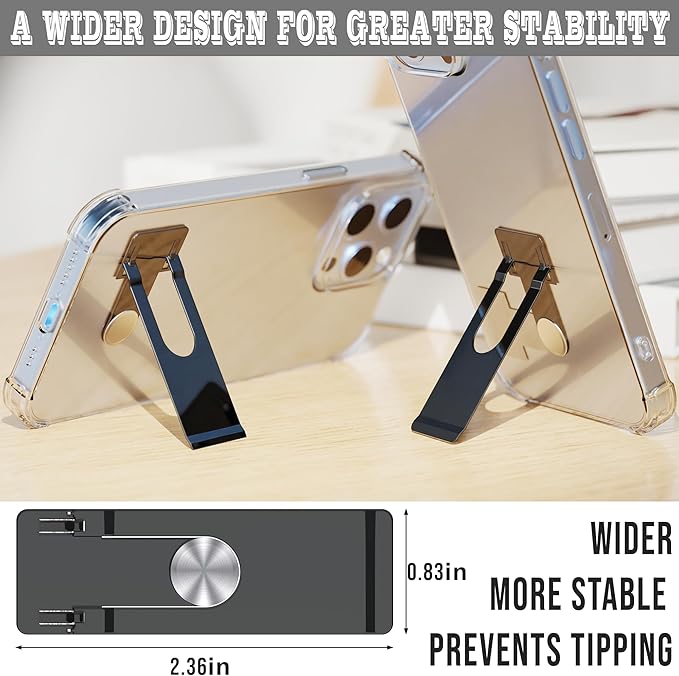 (2025 Upgrade) Ultra-Thin, Fully rotatable Metal Mobile Phone Holder, Portable, Stable, Comfortable and Seamless Grip. Compatible with iPhone 17/16/15 Pro Max, Android Smartphone Accessories (1)
