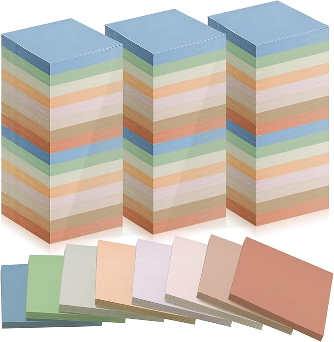 Fainne 120 Pack Sticky Notes Bulk Back to School Supplies Self Stick Note Pads Paper Memo for Office First Day of School Student Teacher Essentials (3x3 Inch,Pastel Color)