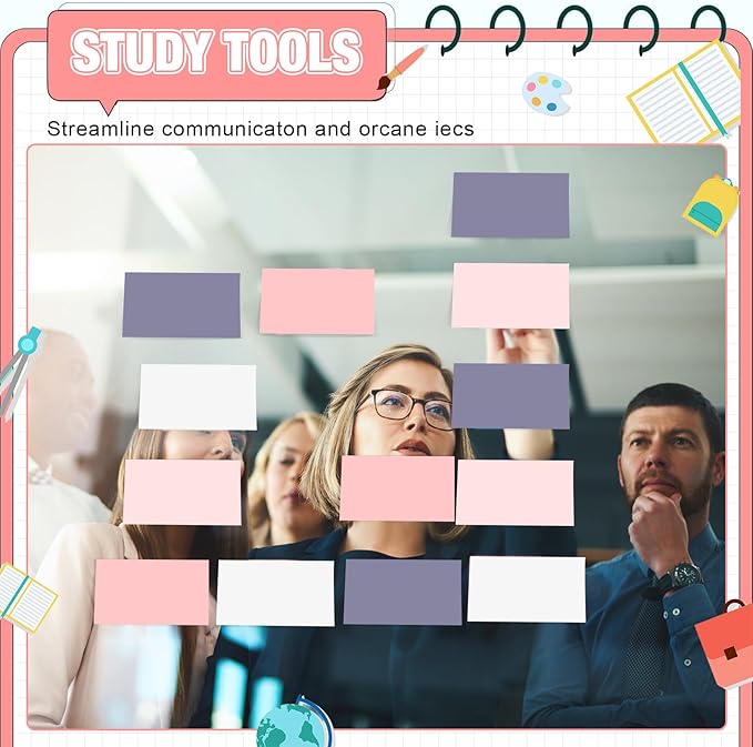 Fainne 8 Pack Sticky Notes Bulk Back to School Supplies Self Stick Note Pads Paper Memo for Office First Day of School Student Teacher Essentials (3 x 5 Inch,Mixed Color)