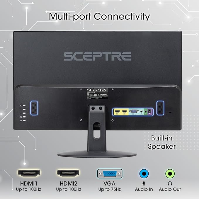 Sceptre New 24-inch Gaming Monitor 100Hz HDMI x2 Build-in Speakers 2025