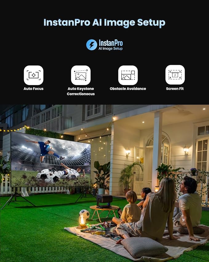 Dangbei MP1 MAX 4K Projector - 3100 ISO Lumens, 110% BT.2020, Google TV with Netflix Officially, 300'' Display, 2x12W Dolby Audio DTS:X, HDR10+, Blu-ray 3D