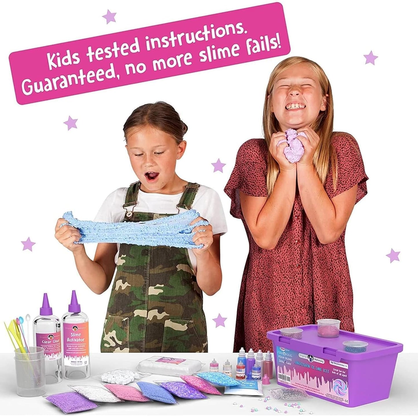 Original Stationery DIY Unicorn Slime Kit for Girls 7+ - Make Glow-in-The-Dark Slime - Fun Family Activity & Birthday Present