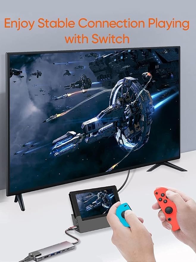 USB C Hub Mulitiport Adapter, 9-in-1 Hub with 1Gbps Ethernet,4K@30Hz HDMI,100W Power Delivery, 2 USB 3.0,SD/TF Card Slots,3.5mm Jack,USB-C3.0 Data, for MacBook Pro/Air iPad Pro M1/M2,Surface,XPS