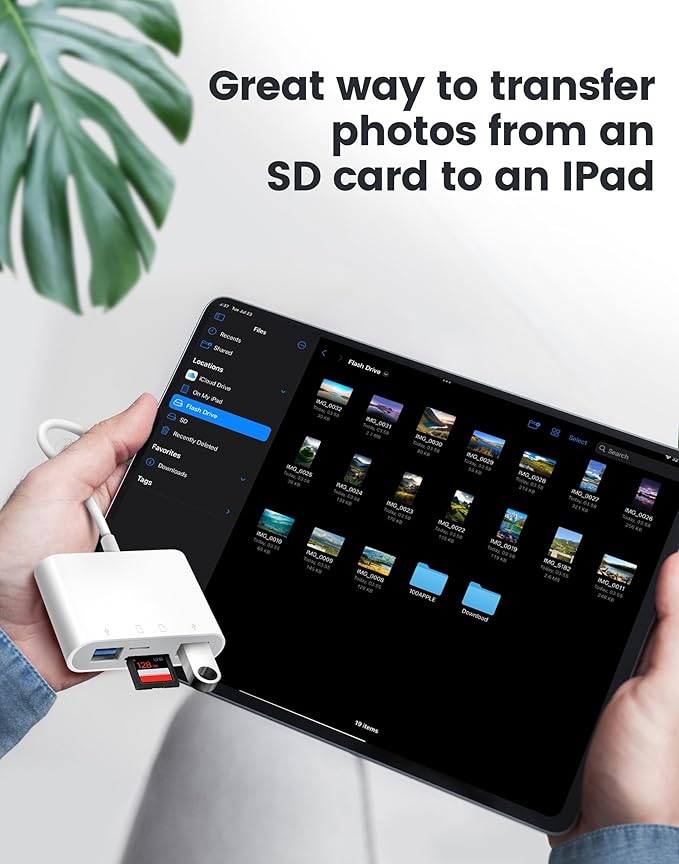 USB C SD Card Reader, Type C 4-Slots Memory Card Adapter with Dual USB Ports, Supports SD, MicroSD, Compatible with iPhone 15,iPhone 16, iPad, Mac, Laptop, MacBook, Android Galaxy