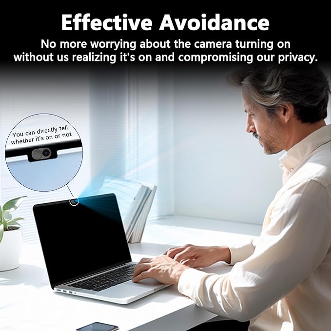 360° Magnetic Privacy Screen for MacBook Air 13.6 Inch (2022-2025, M2/M3/M4), Removable Screen Protector with Webcam Cover to Anti Glare Blue Light 13.6 Inch Privacy Screen Shield