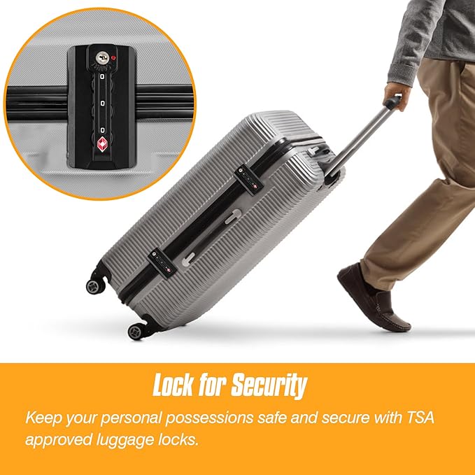 Zoofen 2 Pack Luggage Lock TSA Approved Luggage Travel Lock Luggage Suitcas Lock 3-Digit Combination Lock(Model D)