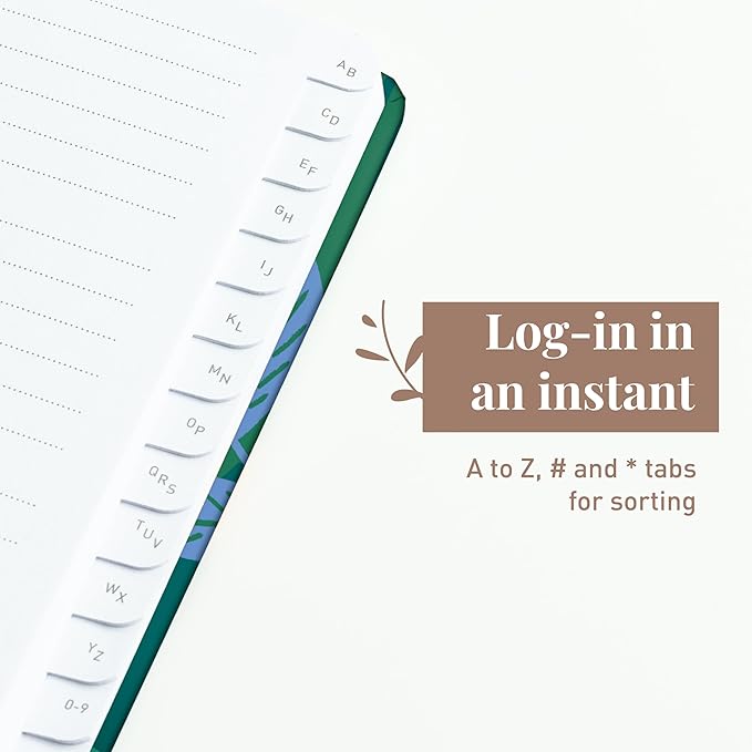 Rileys & Co. Tropical Paradise Compact Password Book - Alphabetically Tabbed, Handy Password Keeper, Perfect for Seniors, Safe Notebook for Internet Logins, Websites, Usernames (6 x 5 Inches)