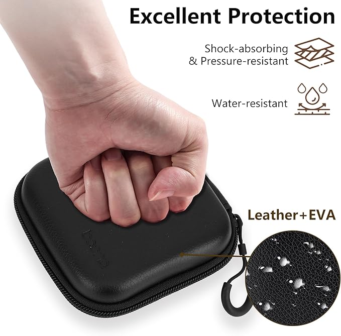 Charger Case for Macbook, Portable Tech Electronic Organizer Bag, Travel Storage Pouch for Laptop Accessories, MacBook Power Adapter, Charging Cords, USB Drives, Power Bank (Black, M)